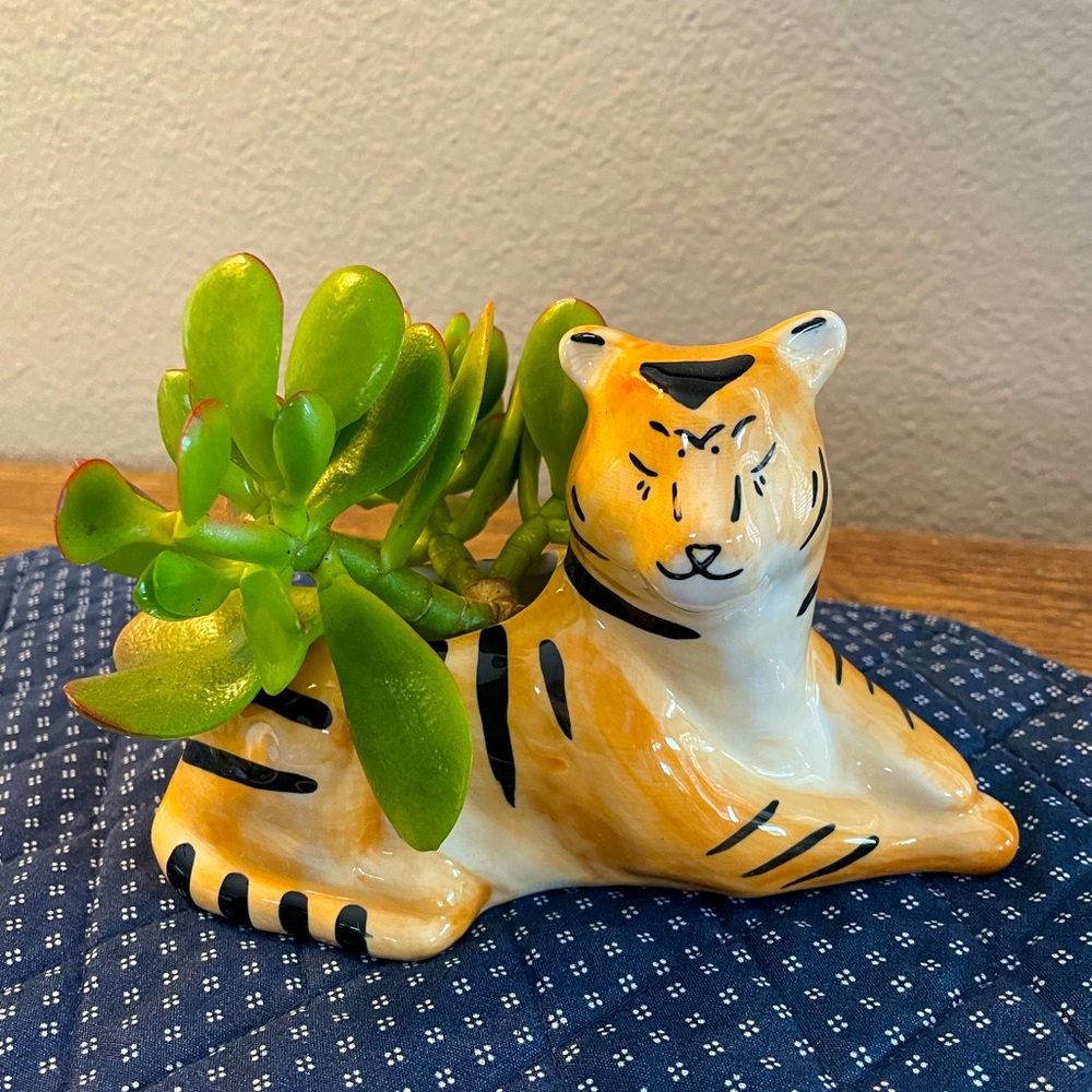 Tiger Ceramic Planter